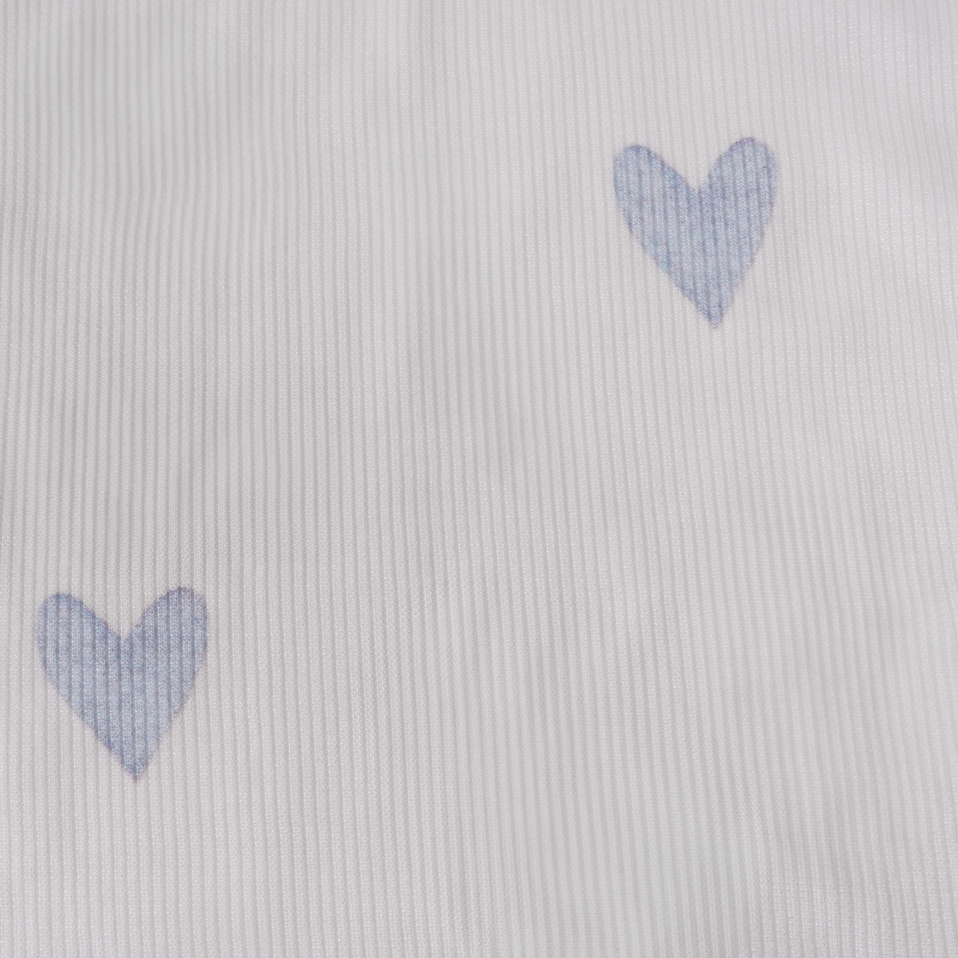 Children's PJ Set Blue Love Ribbed