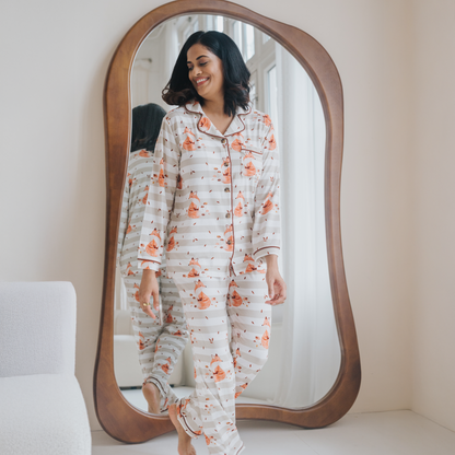 Ladies Pyjamas Set Fox Cub