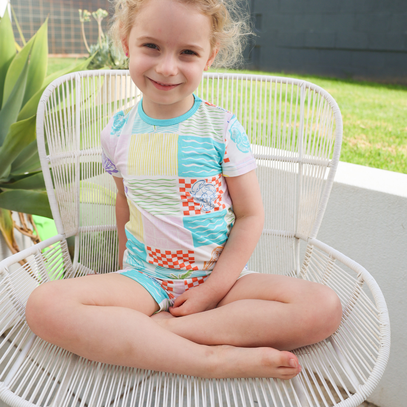 Children's PJ Shortie Set Seashell