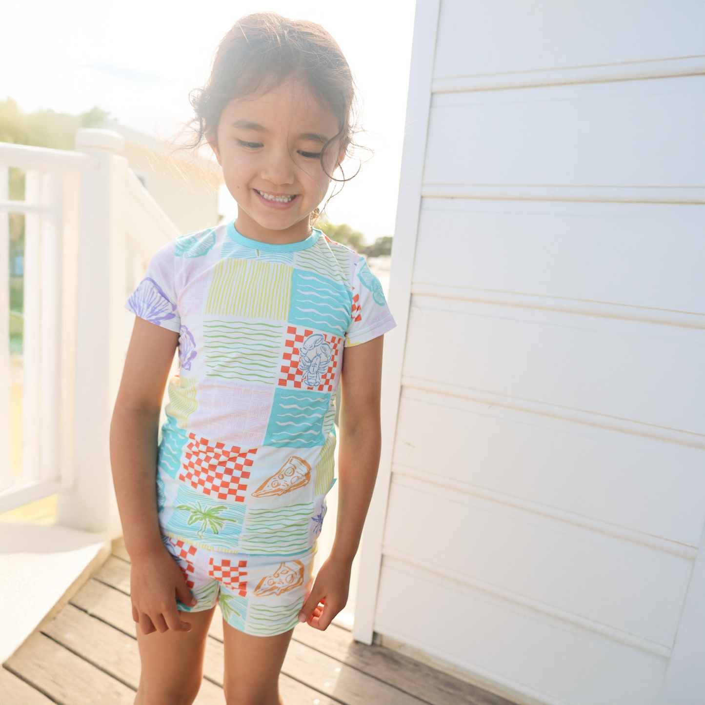 Children's PJ Shortie Set Seashell