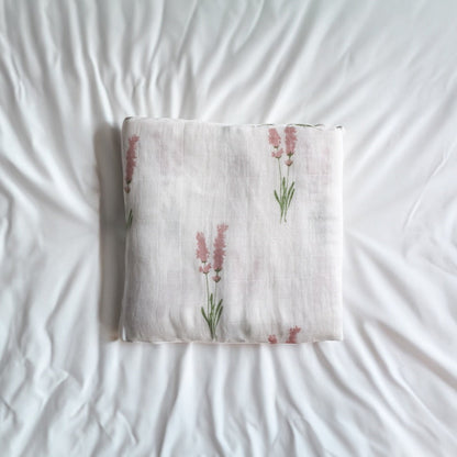 Lavender Large Muslin Blanket