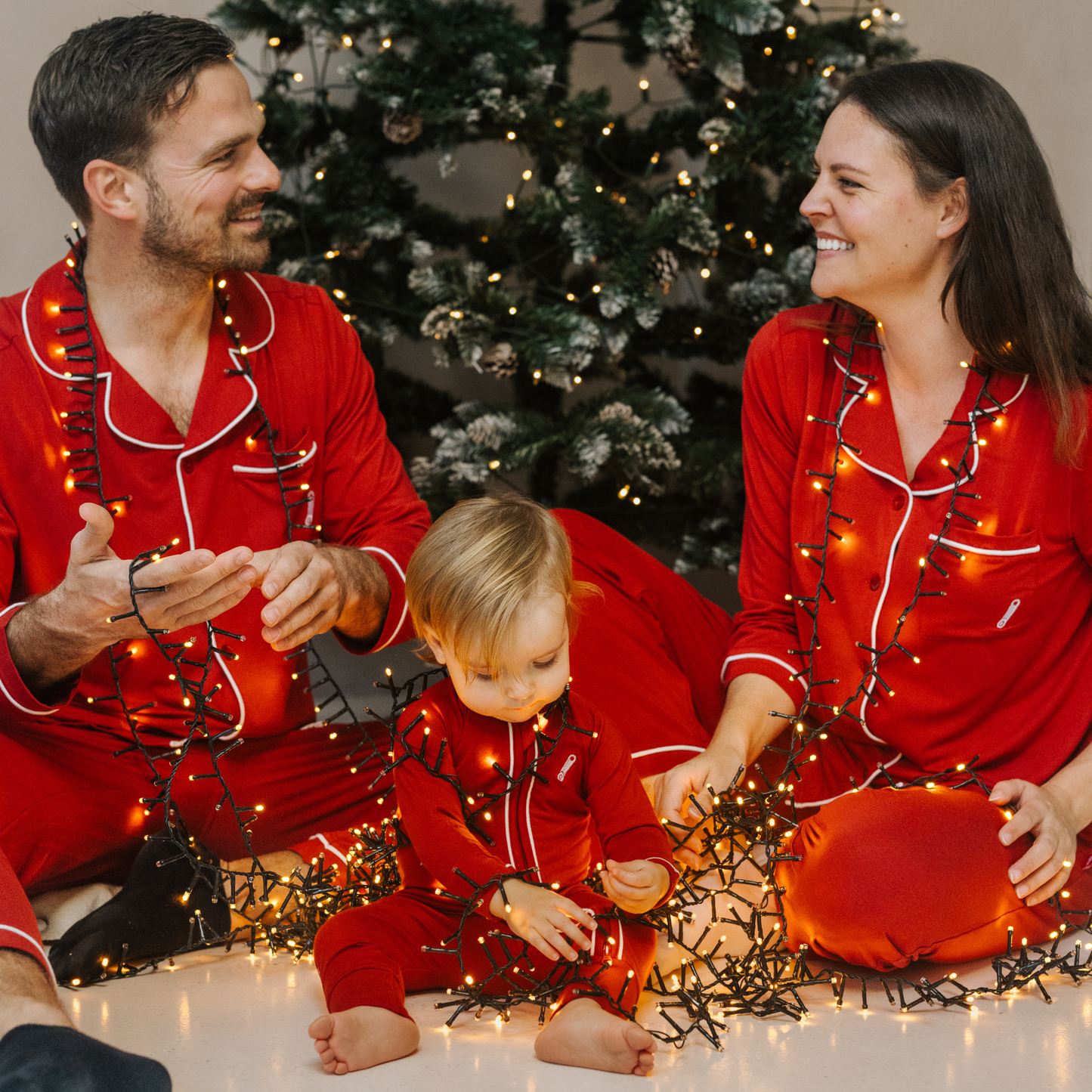 Ladies Pyjamas Set Red Heritage