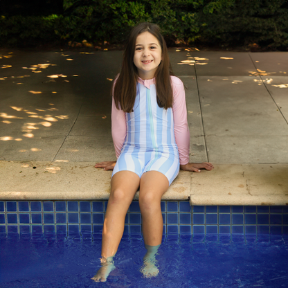 Swimster Stripes Pink Sleeve