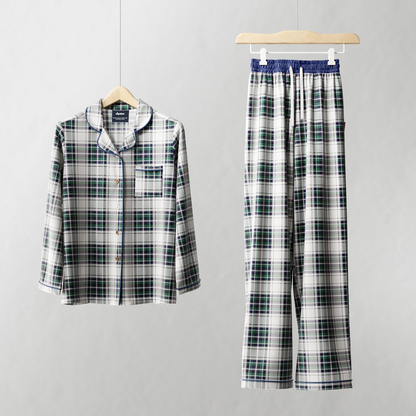 Men's Green Tartan Pajamas Set