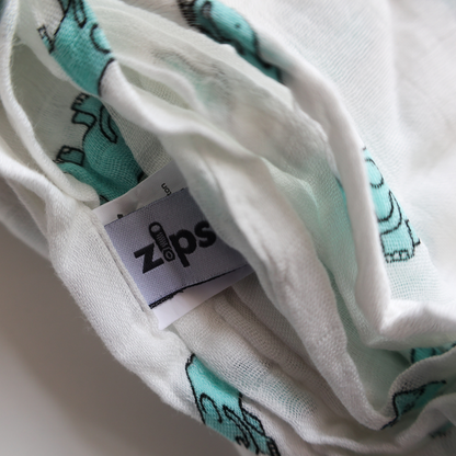 Baby Elephant Large Muslin Blanket