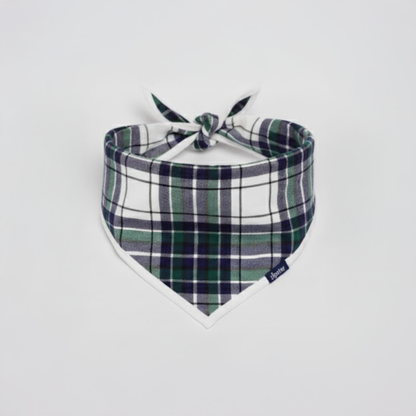 Dog Bib Green Tartan Pet Bandana