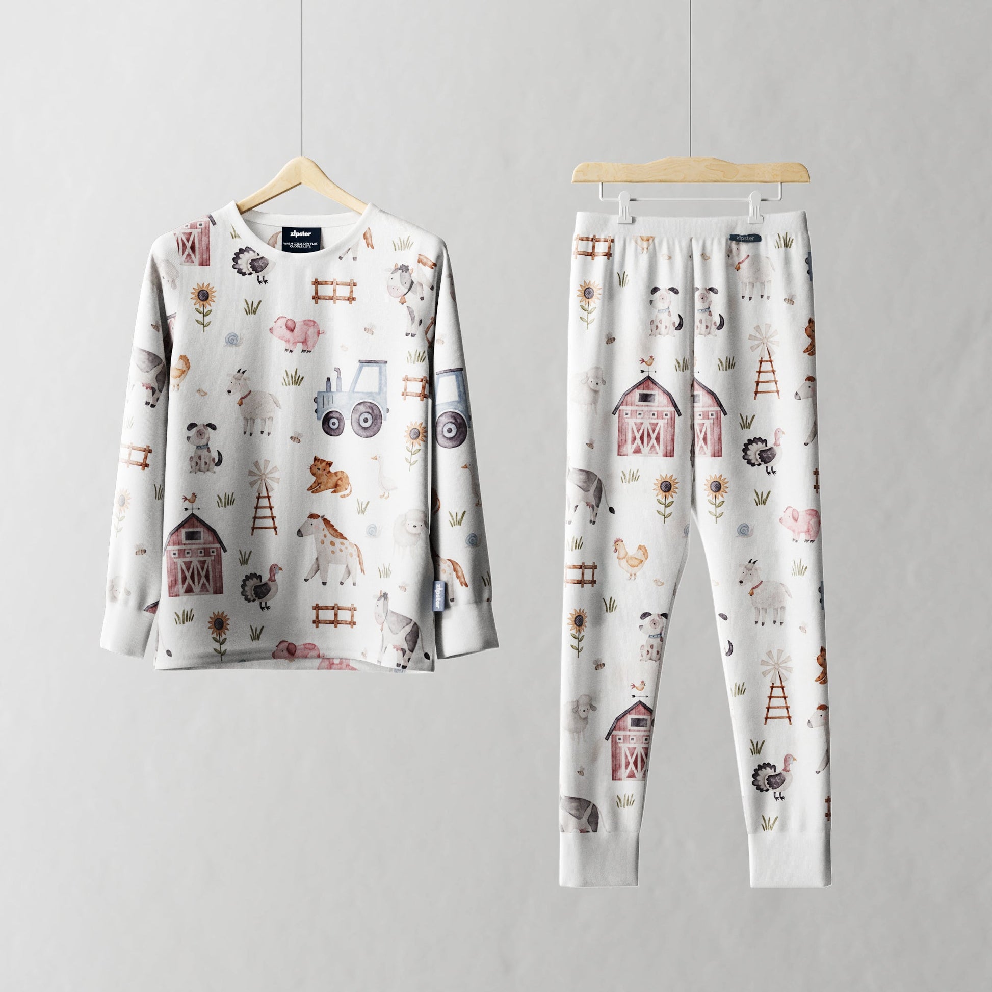 Children's PJ Set Farmyard