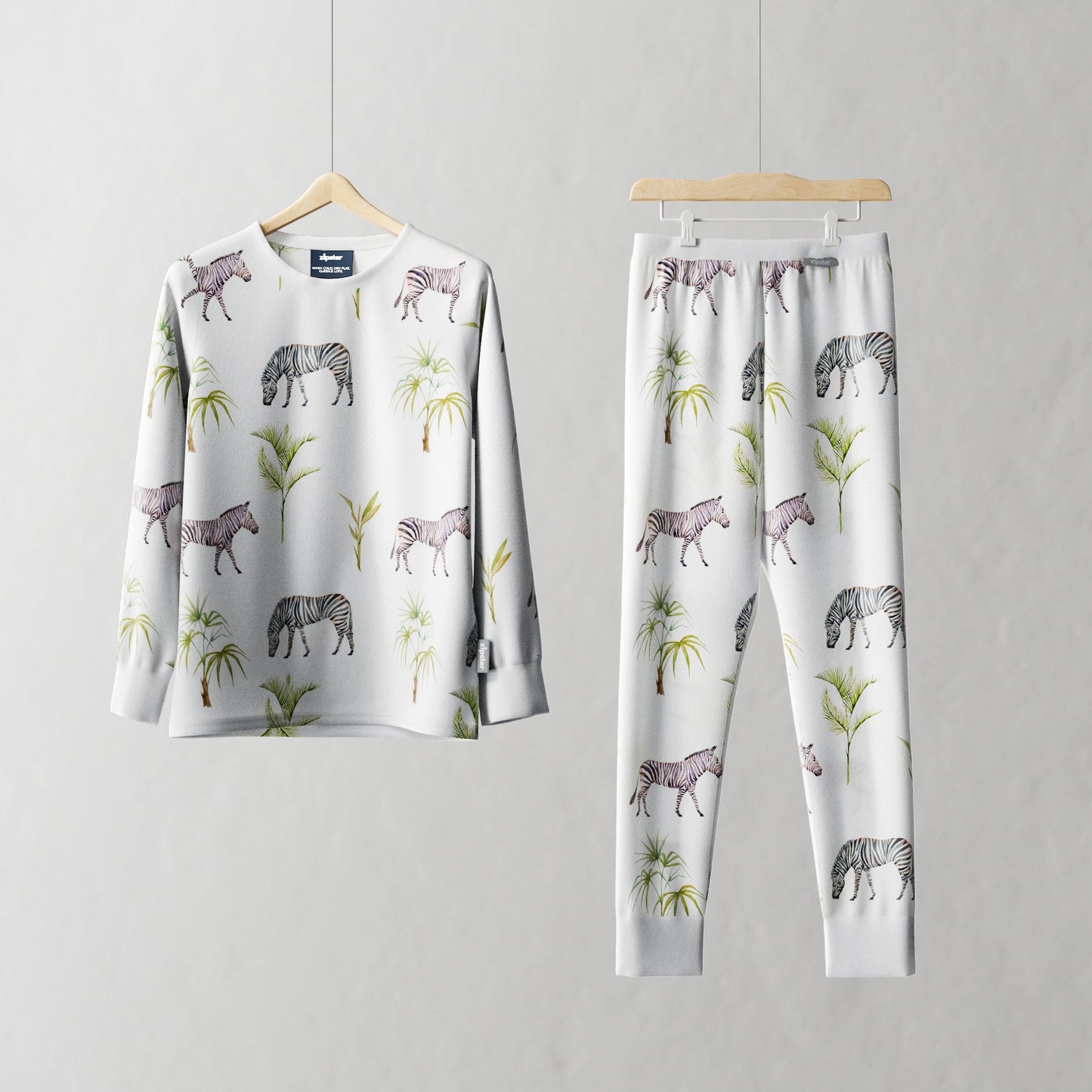 Children's PJ Set Grazing Zebra