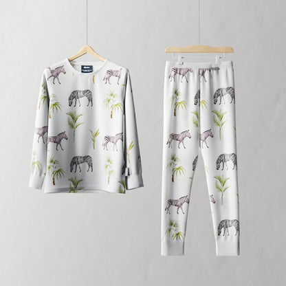 Children's PJ Set Grazing Zebra