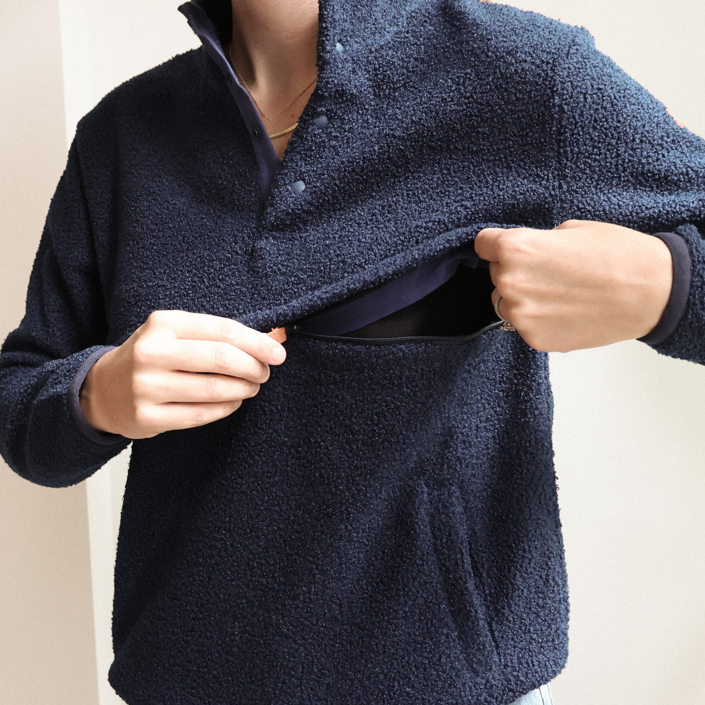 Breastfeeding Fleece Navy Blue