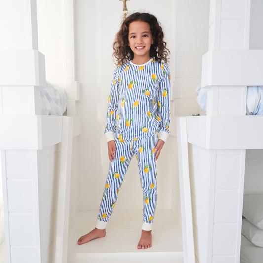 Children's PJ Set Mediterranean Lemons