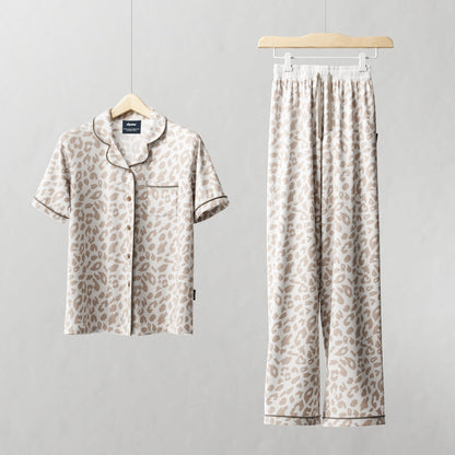 Ladies Pyjamas Set Leopard Print