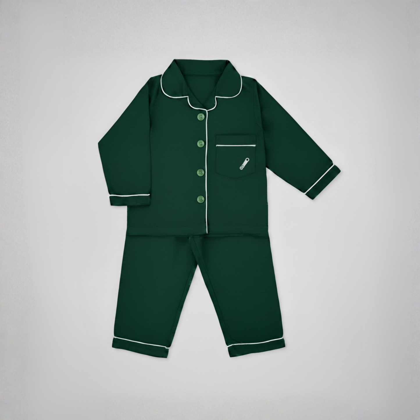 Children's PJ Set Green Heritage