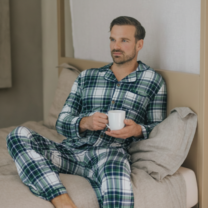 Men's Green Tartan Pajamas Set