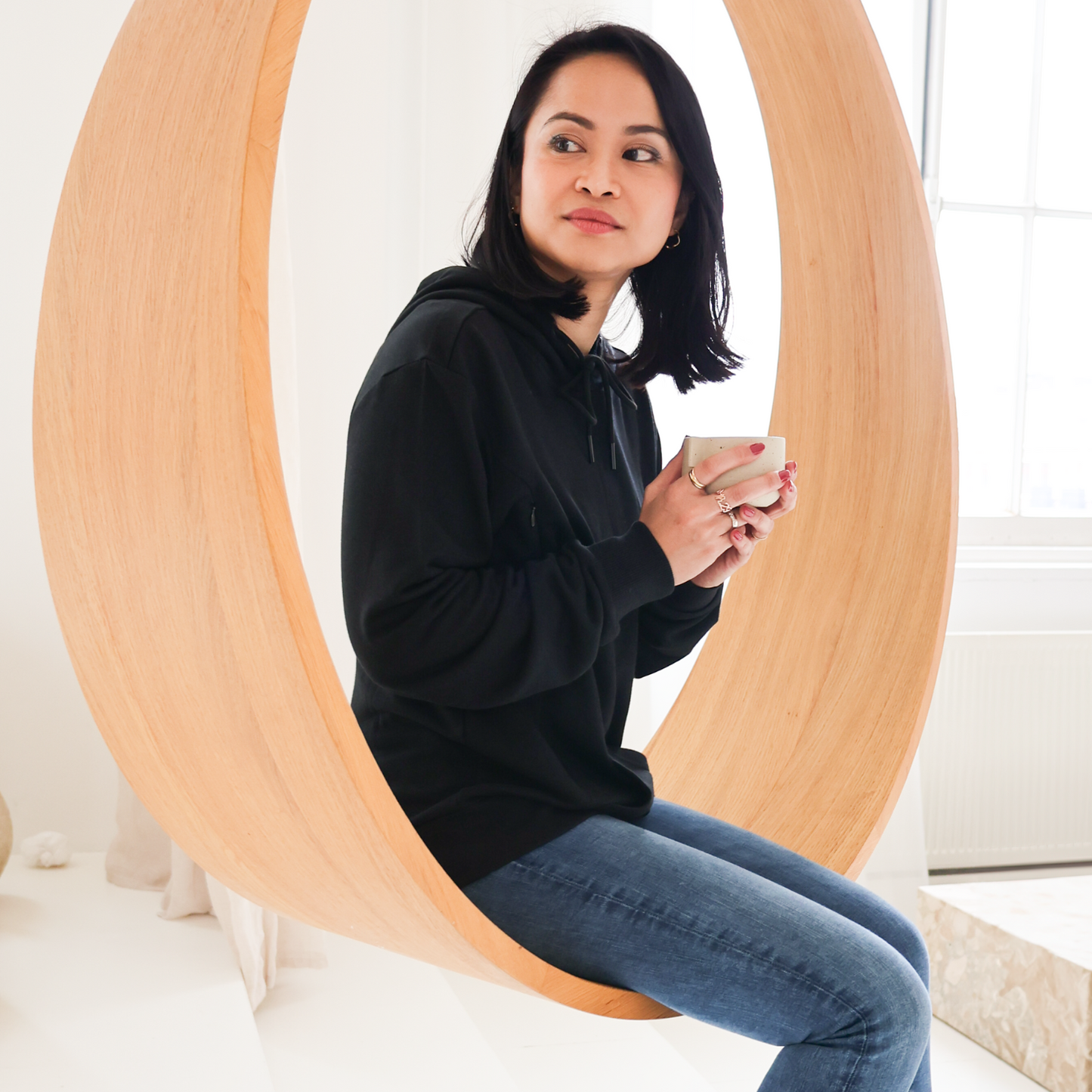 Bamboo Breastfeeding Hoodie - Black