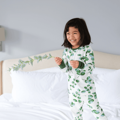 Children's PJ Set Greenery - Zipster